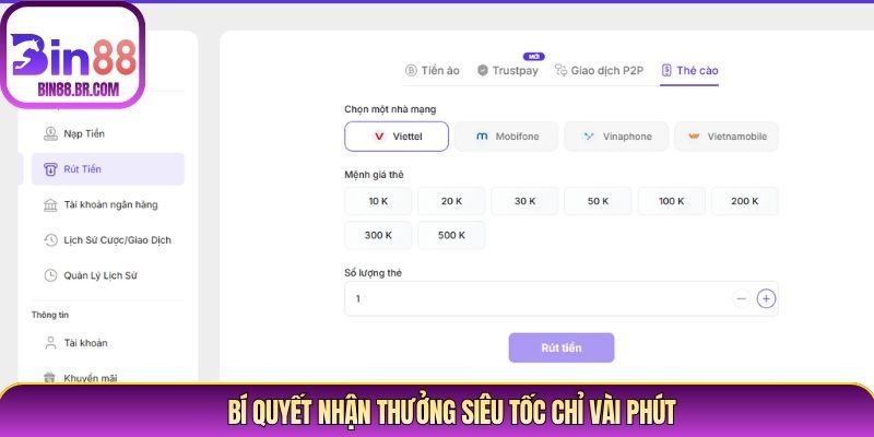 Bí quyết nhận thưởng siêu tốc chỉ vài phút