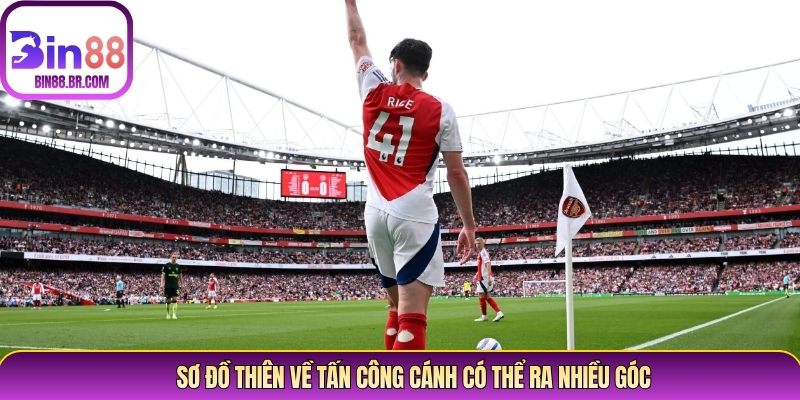 Sơ đồ thiên về tấn công cánh có thể ra nhiều góc